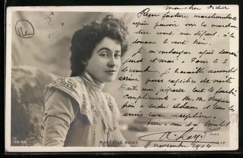 Foto-AK Atelier Reutlinger, Paris: Marcelle Duluc, Portrait