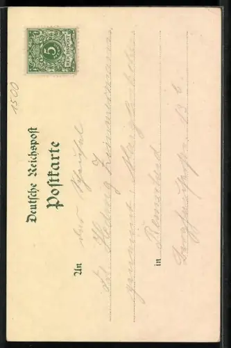 Lithographie Potsdam, Blick auf das Neue Palais