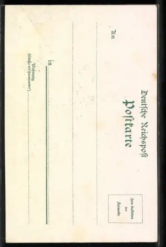 Lithographie Eisenach, Wartburg von Osten