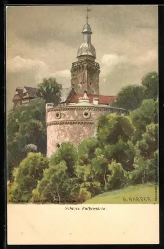Künstler-AK Falkenstein, Schloss Falkenstein