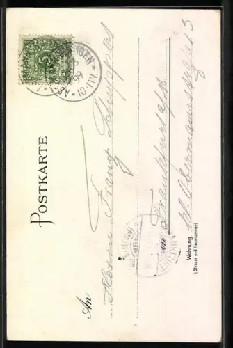 Lithographie Rheinstein, Schloss