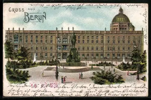 Lithographie Berlin, Königliches Schloss