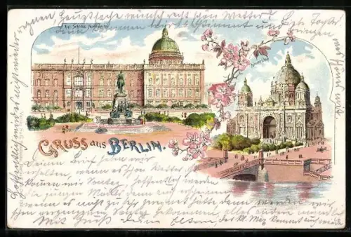 Lithographie Berlin, Neuer Dom, Kgl. Schloss