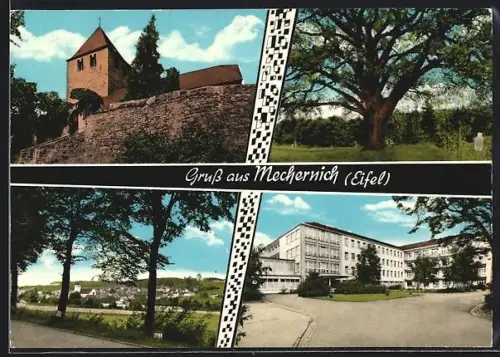 AK Mechernich /Eifel, Kirche und Ortsansicht