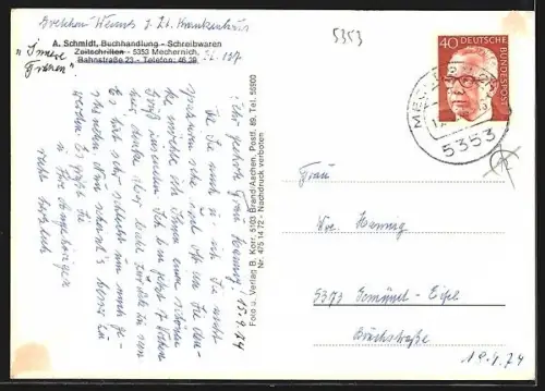 AK Mechernich /Eifel, Kirche und Ortsansicht