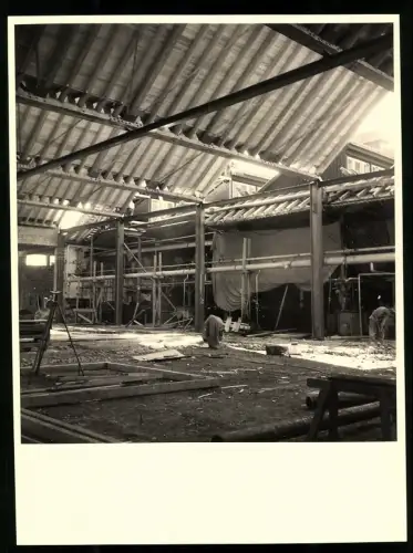 45 Fotografien Erich Bauer, Karlsruhe, Ansicht Backnang, Spinnerei J. F. Adolff AG, Ausbau des Werkes, Werkansicht