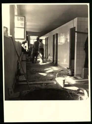 45 Fotografien Erich Bauer, Karlsruhe, Ansicht Backnang, Spinnerei J. F. Adolff AG, Ausbau des Werkes, Werkansicht