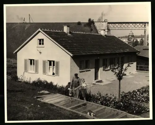 45 Fotografien Erich Bauer, Karlsruhe, Ansicht Backnang, Spinnerei J. F. Adolff AG, Ausbau des Werkes, Werkansicht