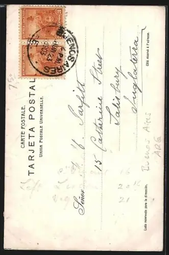 AK Buenos Aires, Mausoleo de Belgrano, Inauguration 1902, E. Ximenes