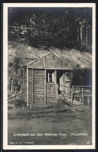 AK Karpathen, Unterstand auf dem Wiskover Pass