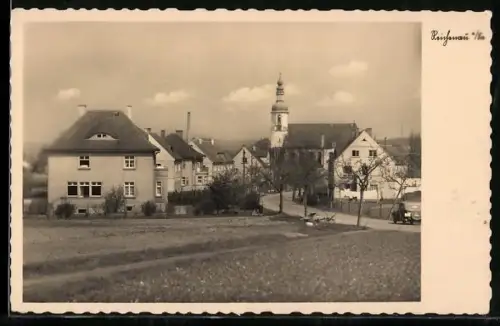 AK Reichenau, Ortsansicht mit Kirche & Lichtenbergerstrasse