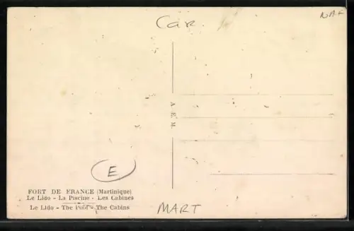 AK Fort de France, Le Lido, la Piscine et les Cabines