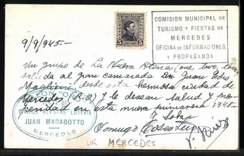 AK Mercedes, Ufer mit Boot Voladora