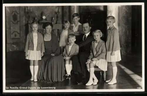 AK Grossherzog von Luxemburg im Kreise seiner Familie