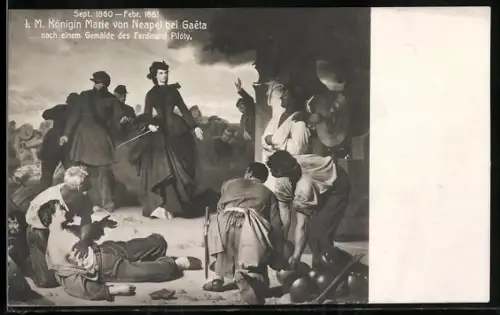 Künstler-AK Königin Marie von Neapel bei Gaeta