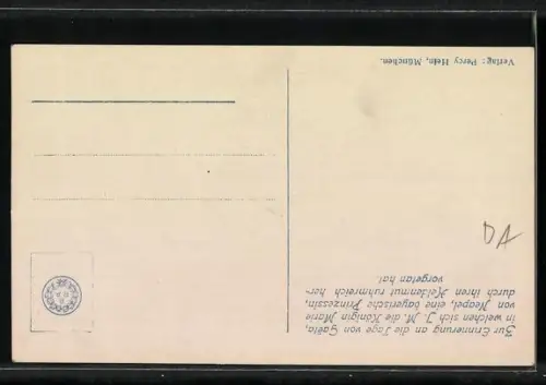 Künstler-AK Königin Marie von Neapel bei Gaeta