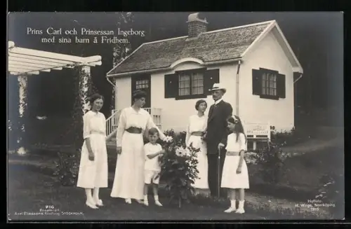 AK Prins Carl och Prinsessan Ingeborg von Schweden med sina barn a Fridhem