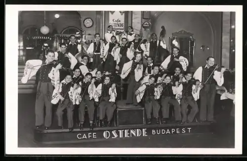 AK Budapest, Orchester vom Cafe Ostende