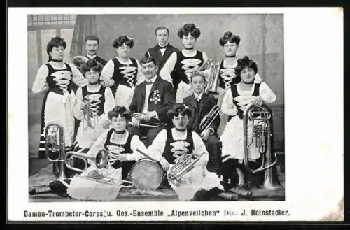 AK Damen-Trompeter-Corps und Gesangs-Ensemble Alpenveilchen