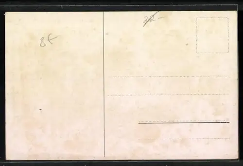 Lied-AK Dort`n uhm sei mir drham!, Lied in erzgebirgischer Mundart von B. Herrmann, Bauernpaar aus dem Erzgbirge