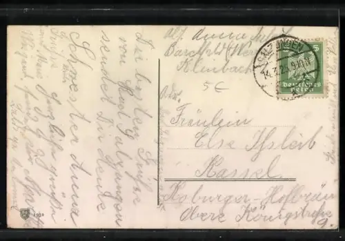 AK Reife Pfirsiche in einem Korb