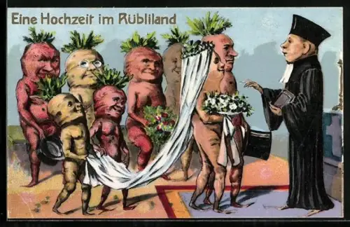 AK Eine Hochzeit im Rübliland, Metamorphose