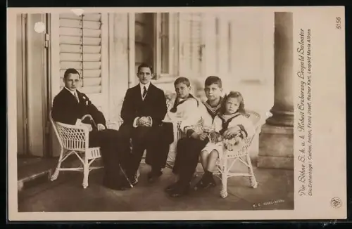 AK Die Söhne des Erzherzogs Leopold Salvator von Österreich