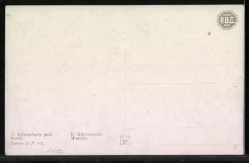 Künstler-AK C. Schweninger: Modell, weiblicher Akt