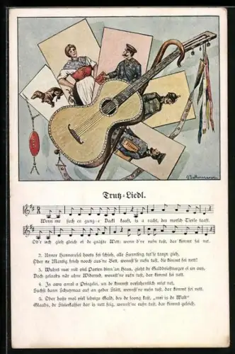 AK Trutz-Liedl, Bilder von Männern in Uniform und Gitarre