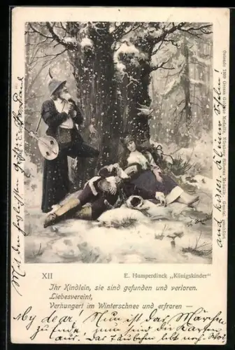 AK E. Humperdinck: Königskinder, Ihr Kindlein, sie sind gefunden und verloren...