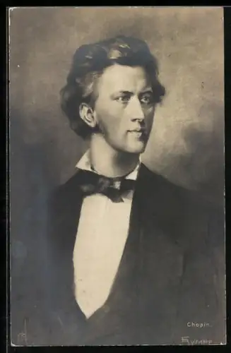 Künstler-AK Fritz Rumpf: Portrait von Chopin