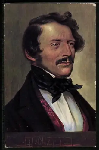 Künstler-AK Eichhorn: Donizetti, Portrait des Musikers