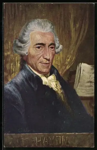 AK Josef Haydn im Arbeitszimmer