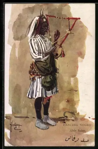 Künstler-AK Cairo, Arabischer Musiker