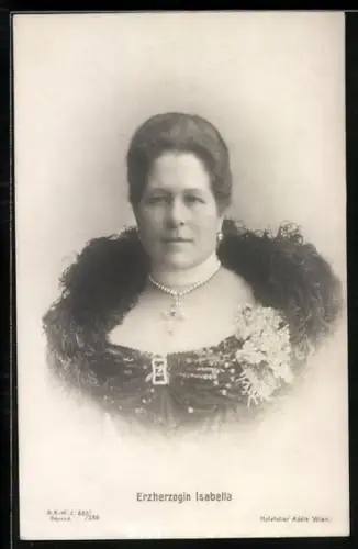 AK Portrait Erzherzogin Isabella von Österreich