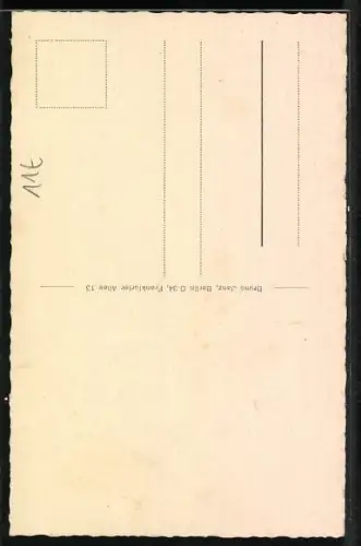 AK Lili Bart mit Akkordeon, Trompete und Mundharmonika
