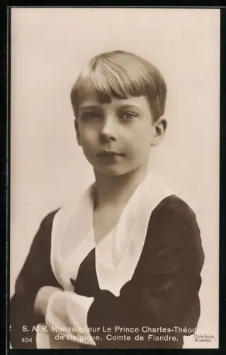 AK Prinz Charles-Theodor von Belgien, Graf von Flandern im Knabenalter