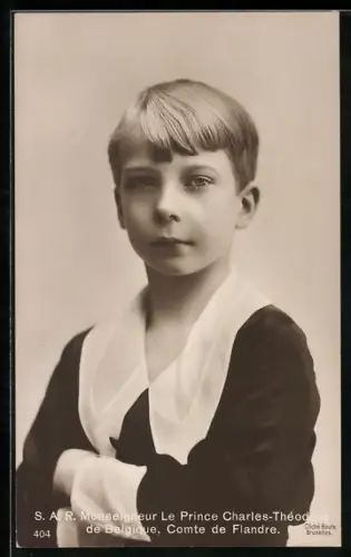 AK Prinz Charles-Theodor von Belgien, Graf von Flandern im Knabenalter