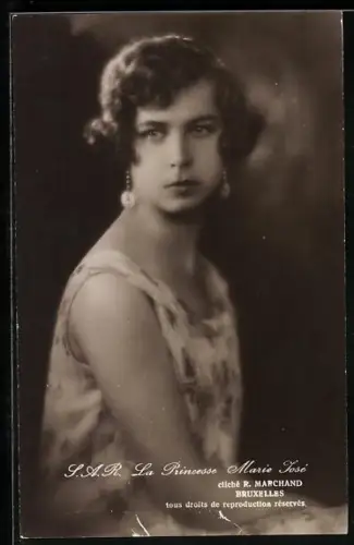 AK Prinzessin Maria José di Savoia, die letzte Königin von Italien