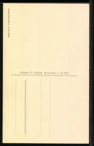 Foto-AK Astrid von Belgien in schwarz und der König in Uniform