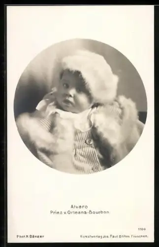 AK Portrait Prinz Alvaro von Orléans-Bourbon