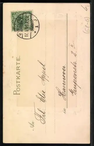 AK Mutter und Tochter im Rokoko-Kostüm, Jugendstil