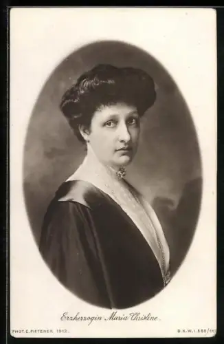 AK Portrait von Erzherzogin Maria Christine von Österreich