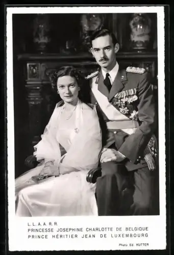 AK Prinzessin Josephine Charlotte von Belgien, Prinz Héritier Jean von Luxemburg