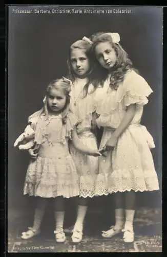 AK Prinzessin Barbara, Christine & Marie Antoinette von Calabrien