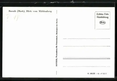 AK Baruth /Mark, Blick vom Mühlenberg