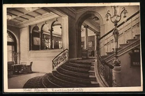 AK Leipzig, Hotel Hauffe, Eingangshalle