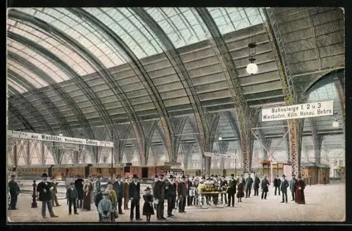 AK Frankfurt a. M., Hauptbahnhof, Bahnsteige 1, 2 und 3