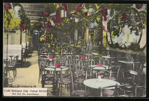 AK Frankfurt a. M., Gasthaus Café Ruhland, Inh. Oskar Stritzl