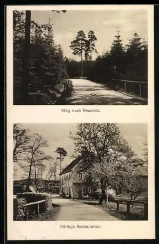 AK Reudnitz / Oschatz, Gasthof Reudnitz, Bes. M. Döring